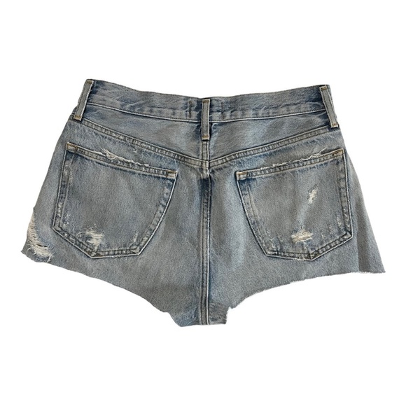 Agolde Short Distressed High Rise Cutoff Jean Shorts 26 grunge thrashed - Picture 4 of 14